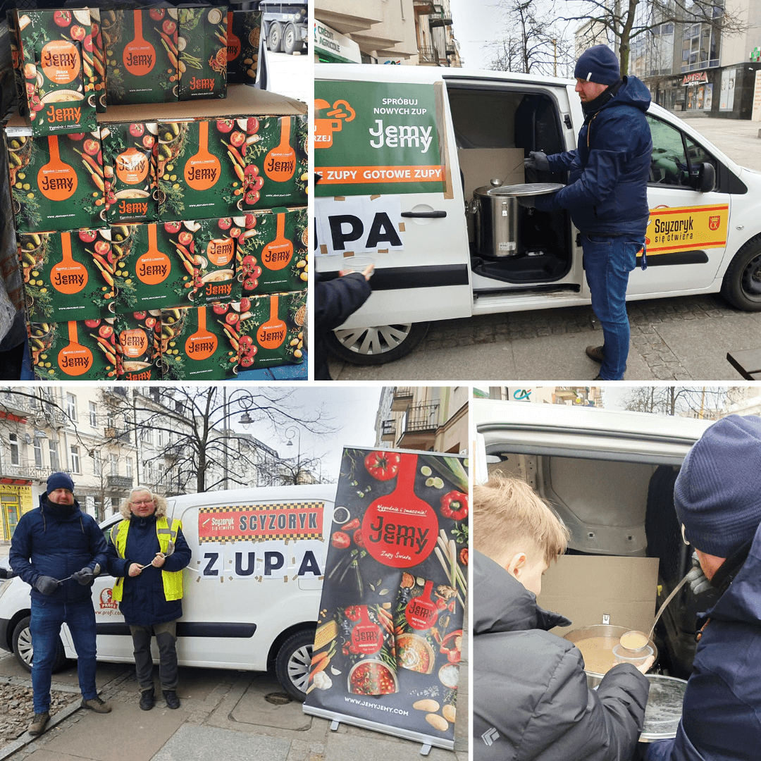 Kilkaset porcji gorącej zupy trafiło do wolontariuszy WOŚP kwestujących na ulicach Kielc podczas tegorocznego 31. Wielkiego Finału akcji Jurka Owsiaka.
