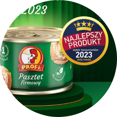 We got it! Profis line of pâtés in a 160 g metal can with the title "Best Product - Consumers Choice 2023".