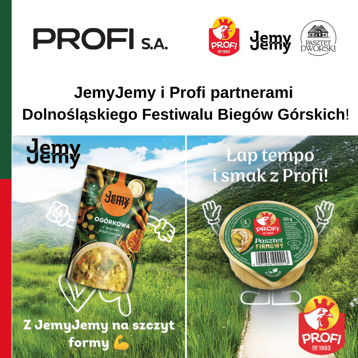 JemyJemy i Profi partnerami Dolnośląskiego Festiwalu Biegów Górskich!